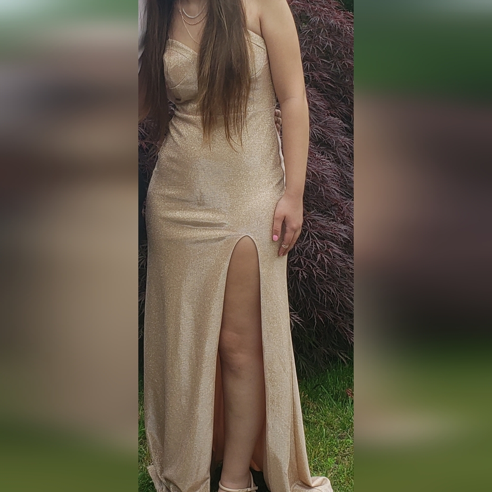 Rose gold glitter dress from Macy's